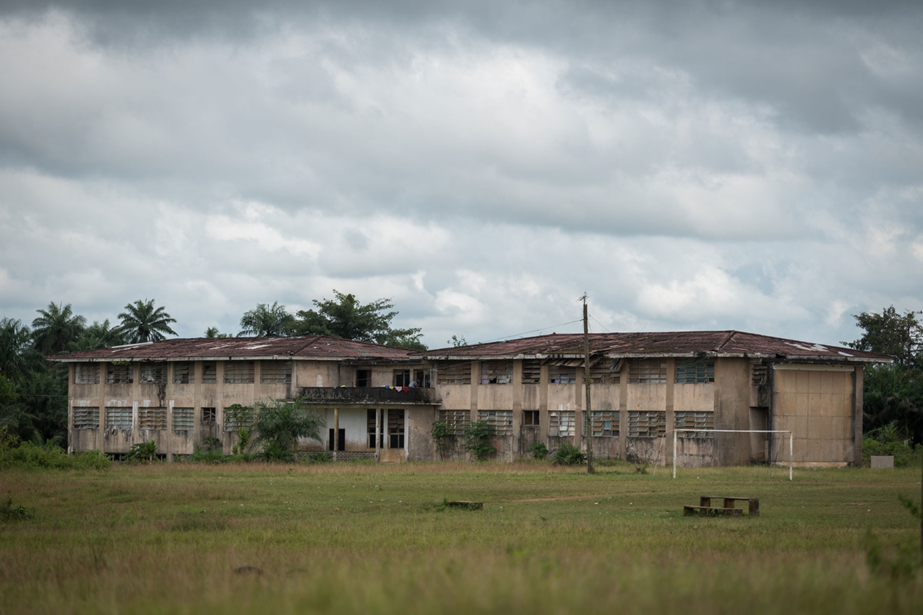 What used to be a junior college now sits as a tarnished old building on the grounds of Ricks Institute, damaged during the latest civil war.