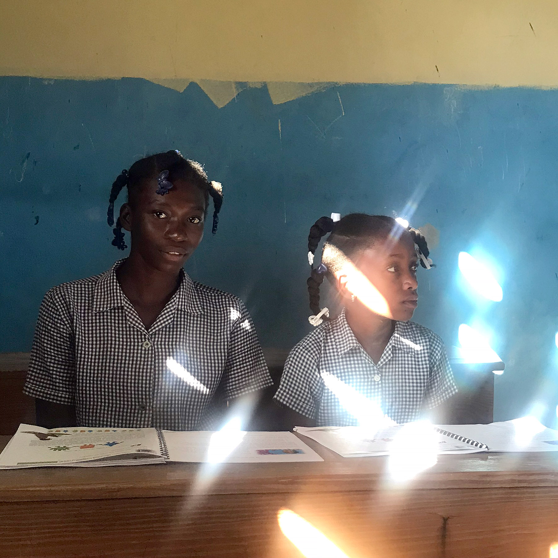 Pupils at Vieux Caille school learn about handwashing and hygiene techniques that will help to protect them from diseases including Coronavirus