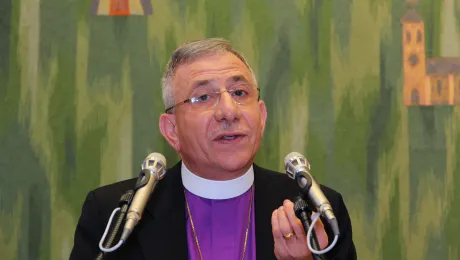 LWF President Bishop Dr Munib A. Younan addresses the Council 2013. Â© LWF/M. Haas