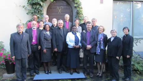 ALICC members in front of the Bishopâs house in Tampere, Finland. Photo: ELCF