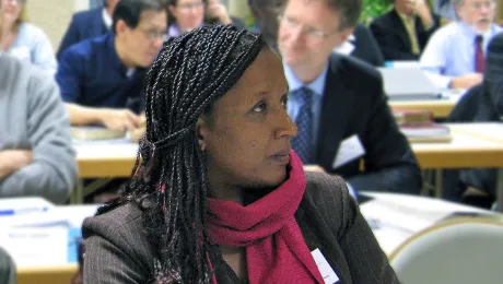 Ebise Dibisa Ayana at the LWF global consultation on theological education and formation in Wittenberg, Germany 2012. Photo: LWF/Anli Serfontein