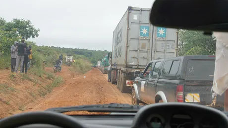 The rainy season makes access to remote areas in CAR much more difficult. Photo: LWF/P. Mumia