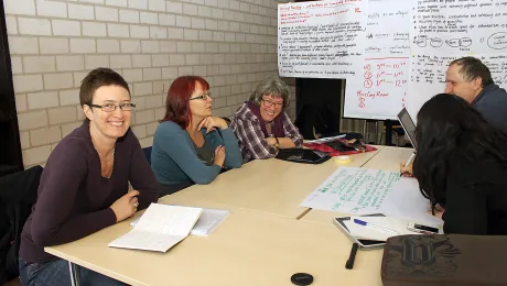 Conference participants discuss new approaches. Despite the diversity in Europe, diaconal workers face similar concerns. Photo: Szilard Szabo