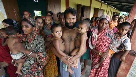 Villagers displaced by ethnic riots gather at a relief camp near Kokrajhar town in India's Assam state. Â© Utpal Baruah/Reuters, courtesy Trust.org - AlertNet