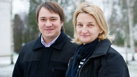 (l to r) Rev. Vladislav Iviciak, Marija Parnicki, both Slovak Evangelical Church of the Augsburg Confession in Serbia Â© LWF/Juho Kuva