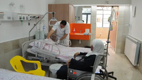 One of the new inpatient rooms at the Augusta Victoria Hospital in East Jerusalem. Photo: LWF/ M. Brown