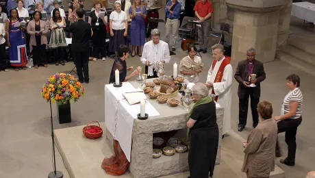 Closing eucharistic service of the Eleventh Assembly of the LWF in Stuttgart, Germany. The service was held in Stuttgart's Stiftskirche. Â© LWF/J. Latva-Hakuni