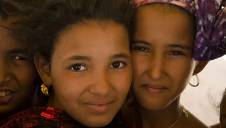 Sisters Fadimata and Mohassa in the LWF-managed Mbere refugee camp in southeastern Mauritania. Â© LWF/Thomas Ekelund