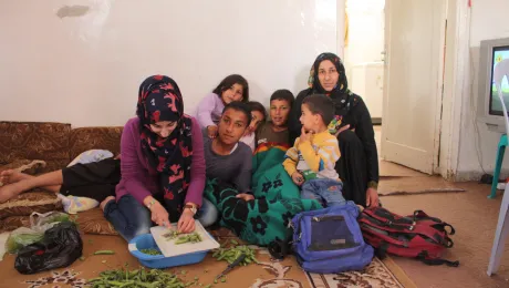 Sabha's family in Mafraq, northern Jordan. Photo: Kristy Bergman-Schroeder/CLWR