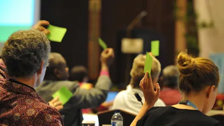 Council members vote on LWF decisions. Photo: LWF/M. Renaux