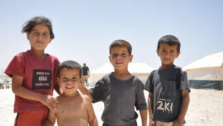 Syrian children at Za'atri refugee camp in Jordan. Â© LWF/R. Schlott