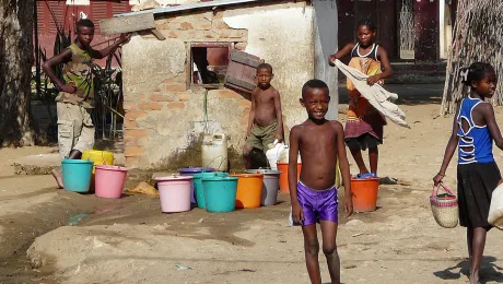 Poverty often denies access to essential resources like safe water. Thanks to efforts of the Malagasy Lutheran Church, the members of this community can fetch clean water to meet their needs. Photo: LWF/J. Schep