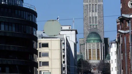 Helsinki's Kallio Church will ring a funeral melody to raise awareness about the bombing of Aleppo. Photo: Henna Aaltonen