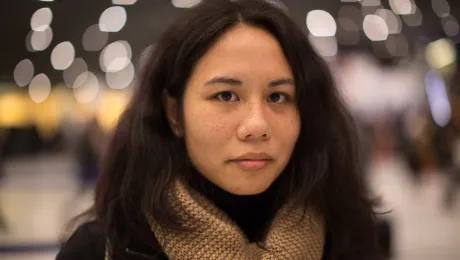 Ms Gloria Samosir during a side event at COP 24 in Katowice, Poland. Photo: LWF/Sean Hawkey