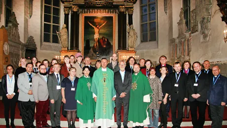 Participants of the LWF Church Leadership Consultation 2019 for Central and Eastern Europe after the opening service at St. Mary's Cathedral (Dome Church) in Tallinn. Photo: EELC/Joel Siim