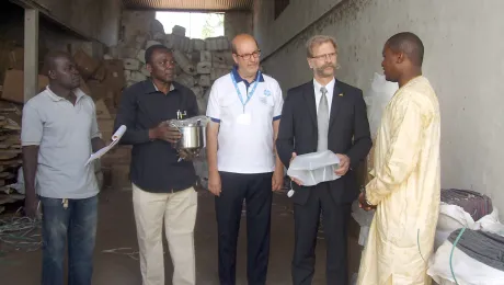 German Charge dâAffaires, UNHCR and LWF representatives at the NFI handover. Photo: LWF Chad/S. Dalou