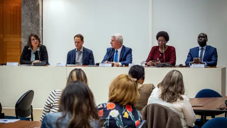 Members of the panel discussing prospects for peace and human rights in Colombia. Photo: LWF/A. Danielsson