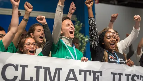 LWF delegates join ecumenical partners in calling for climate justice at COP25 in Madrid. All photos: LWF/Albin Hillert