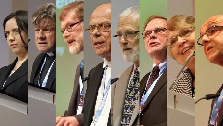 Representatives of the major partners of the LWF, with which it has dialgoue, greeted the Council on behalf of their organizations. Photos: LWF/Marko Schoeneberg, M. Renaux and F. HÃ¼bner