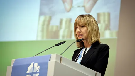 The LWF has kept a balanced budget and has adequate cash reserves, Finance Committee chairperson Christina Jackson-Skelton told the LWF Council. Photo: LWF/Marko Schoeneberg