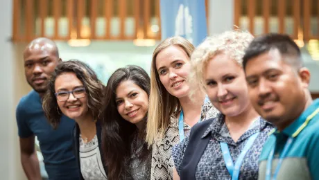 Youth members of the LWF Council gather ahead of the 13 to 18 June meeting Photo: LWF/Albin Hillert