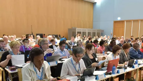 Members of the LWF Council consider a proposal during the 20 June afternoon session of the LWF Council meeting, 15-21 June, 2016, Wittenberg, Germany. Photo: LWF/M. Renaux