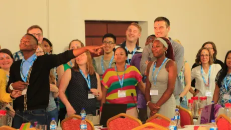 Delegates and stewards participating in the intercultural training session at the LWF Youth Pre-Assembly 2017 in Ondangwa, Namibia. Picture by Johanan Celine Valeriano