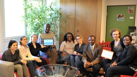 DMD staff facilitated the LWF online conferences, aimed at highlighting diakonia as an important part of Lutheran church identity. Photo: LWF/S. Gallay