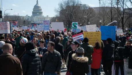 Demonstrators at the 2018 March For Our Lives in Washington D.C. Photo: Creative Commons Rosa Pineda 