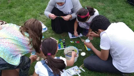 With LWFâs support, the Evangelical Church of Czech Brethren runs the DOOR diaconal project to raise awareness about welcoming refugees and migrants in the Czech Republic. In this photo, a childrenâs day, organized by the Teplice congregation as part of DOORâs integration activities. Photo: Evangelical Church of Czech Brethren