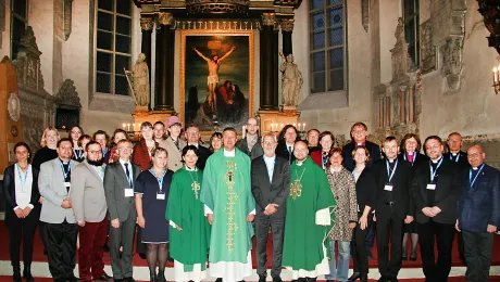  Participants of the LWF Church Leadership Consultation 2019 for Central and Eastern Europe after the opening service at St. Mary's Cathedral (Dome Church) in Tallinn. 2019. Photo: EELC/Joel Siim 