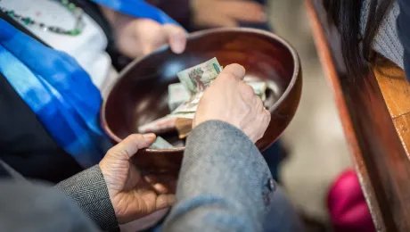 Christian, Jewish, Muslim and Rastafari representatives discuss faith perspectives on debt relief, inequality, reparations and reconciliation. Photo: LWF