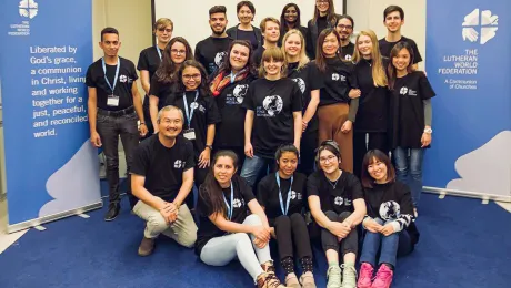 LWF Youth Peace Messengers at the 2019 Peace Messengers Training in Tallin, Estonia. Photo: LWF/S. Kit 