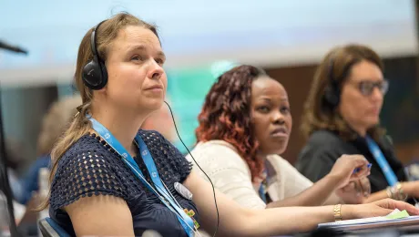 The 2018 LWF Women Pre-Council meeting took place in Geneva the day before the Council started. Council member, Bettina Westfeld. Photo: Albin Hillert/LWF