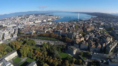 Aerial view of the City of Geneva.  Photo: Alexsy M. Creative Commons