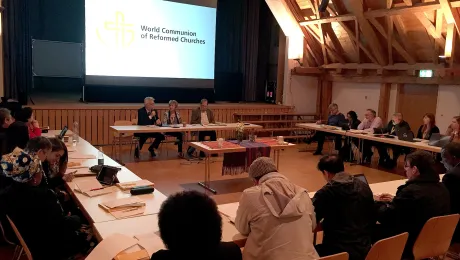 LWF General Secretary, Rev. Dr Martin Junge, addressing the WCRC Executive Committee. Photo: WCRC/P.Tanis