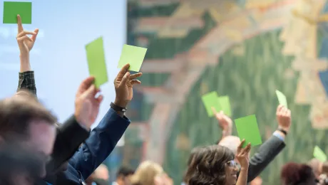 LWF Council, here meeting in Geneva in 2019, will elect the next General Secretary in June 2021. Photo: LWF/Albin Hillert 