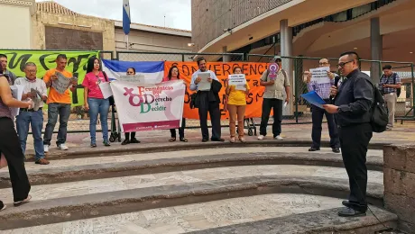 Members of the Christian Lutheran church of Honduras hold regular demonstrations calling for justice and an end to corruption. Photo: ICLH