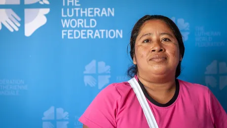 Guatemalan rights defender Maria Corina Ramirez Hernandez is trying to protect the environment as much as the indigenous people. Photo: LWF/StÃ©phane Gallay