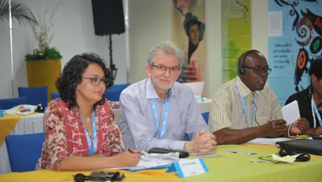 In the face of myriad social crises, Lutherans as a Christian community can still say âwe are not perfectâ but also offer space for dialogue and nurturing a sense of being together in communion,â said IECLB President , Rev. Dr Nestor Paulo Friedrich (middle). Photo: LWF/P. Cuyatti