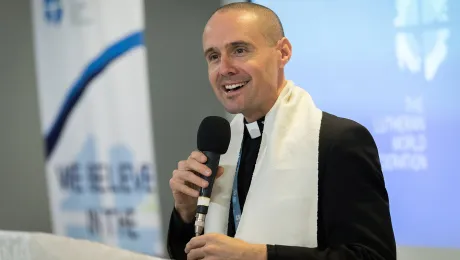 LWF Program Executive for Identity, Communion and Formation, Rev. Dr Chad Rimmer at the October 2019 Addis Consultation. Photos: LWF/A. Hillert