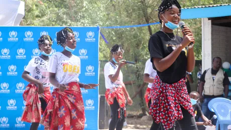 Congolese dancers participate in the Kakuma Got Talent Season 8 held last year in Kakuma. Photo Credit: Denise Akun