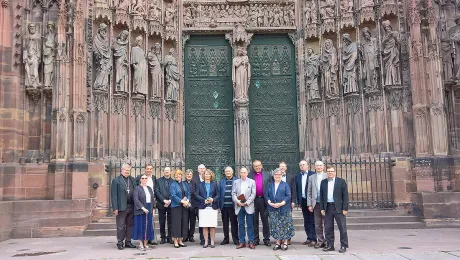 Commission members in front of Strasbourg Cathedral. Photo: LWF