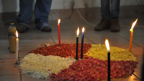 An indigenous ceremony in Guatemala, honouring the earth and creation. Respect for the environment runs deep in the indigenous communities of Guatemala, many of whom now see their traditional way of life threatened by infrastructure projects. Photo: LWF/ C. KÃ¤stner