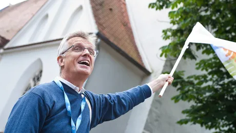 LWF General Secretary Rev. Dr Martin Junge takes part in the LWF Wittenberg Pilgrimage, June 2016. He says the Lutheran â Catholic commemoration of the Reformation anniversary offers a beautiful opportunity to express the common hope we all have in Christ. Photo: LWF/Marko Schoeneberg