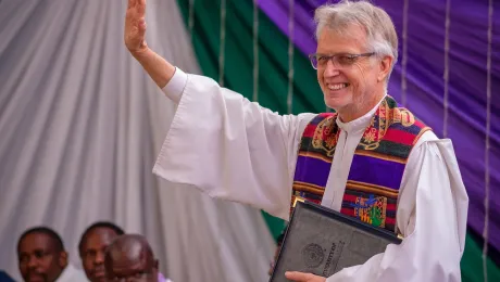 Rev. Martin Junge during a solidarity visit to Zimbabwe in March 2020. Photo: LWF/A. Danielsson