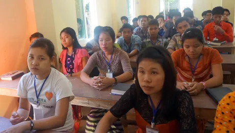 Evangelists take part in a training session in Yangon through a program run by the Myanmar Lutheran Church to provide its village congregations with lay leaders. This support is critical âfor a young church with many small congregations in the villages,â says Ilona Dorji, LWF secretary for Project Coordination and Monitoring. Photo: LWF/I. Dorji 