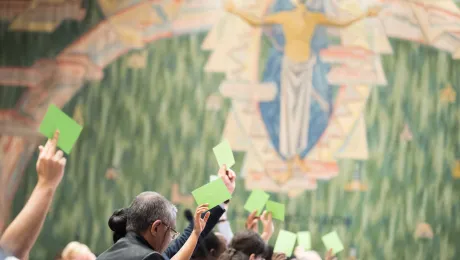 Today LWF Council members voted to approve the new strategy for the years 2019 to 2024. Council 2018, Geneva (Switzerland). Photo: LWF/Albin Hillert 