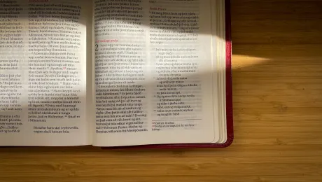 The passage from Acts in the Icelandic Bible from 2007. Photo: LWF/A. Danielsson