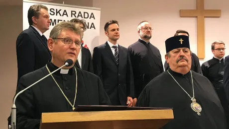 From left: Lutheran Bishop Jerzy Samiec, President of the Polish Ecumencial Council and Orthodox Archbishop Abel, Diocese of Lublin-CheÅm of the Church of Poland. Photo: PEC